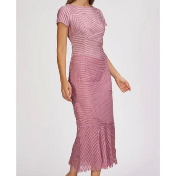 JS Collections Pink Multi Julianna Ombre Soutache Cocktail Dress - Picture 2 of 4